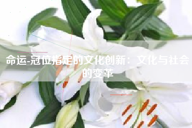 命运-冠位指定的文化创新：文化与社会的变革  第1张