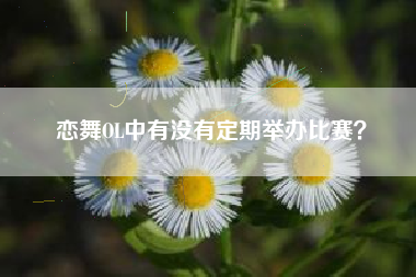 恋舞OL中有没有定期举办比赛？  第1张