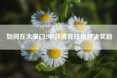 如何在大掌门2中获得竞技场对决奖励  第1张