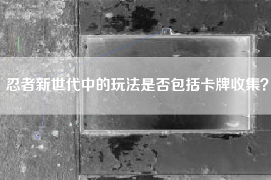 忍者新世代中的玩法是否包括卡牌收集？  第1张