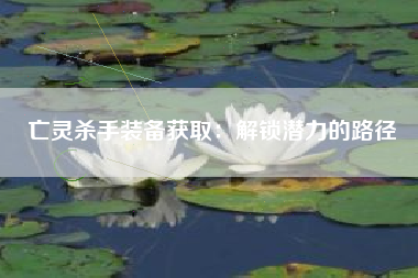 亡灵杀手装备获取：解锁潜力的路径  第1张