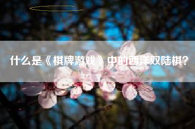 什么是《棋牌游戏》中的西洋双陆棋？  第1张