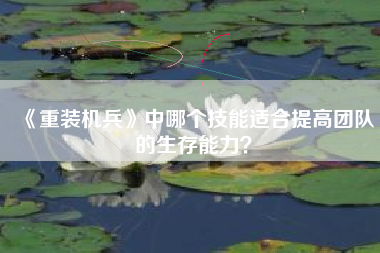 《重装机兵》中哪个技能适合提高团队的生存能力？  第1张