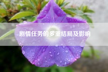 剧情任务的多重结局及影响  第1张