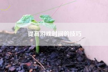 提高游戏时间的技巧  第1张