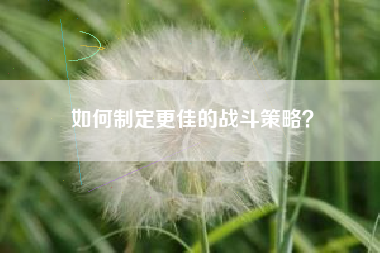 如何制定更佳的战斗策略？  第1张