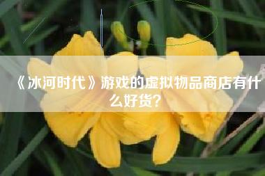 《冰河时代》游戏的虚拟物品商店有什么好货？  第1张