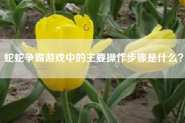 蛇蛇争霸游戏中的主要操作步骤是什么？  第1张