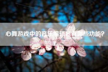 心舞游戏中的音乐编辑器有哪些功能？  第1张