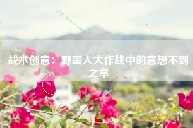 战术创意：野蛮人大作战中的意想不到之举  第1张