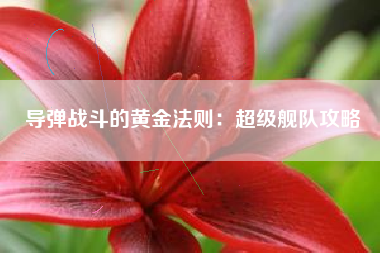导弹战斗的黄金法则：超级舰队攻略  第1张