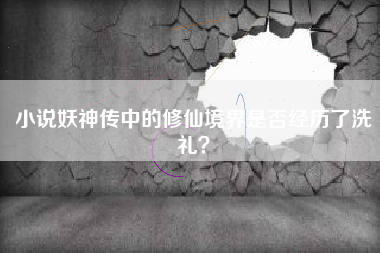小说妖神传中的修仙境界是否经历了洗礼？  第1张