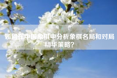 如何在中国象棋中分析象棋名局和对局精华策略？  第1张